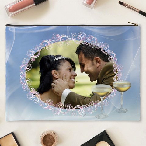 Misty Blue Cosmetic Bag Xxxl By Deborah Back