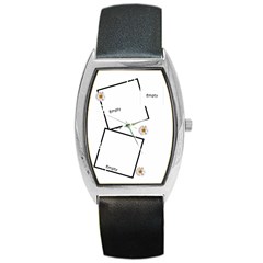 Flower Design Barrel Style Watch