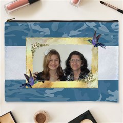 Blue Camo Cosmetic Bag (XXXL)