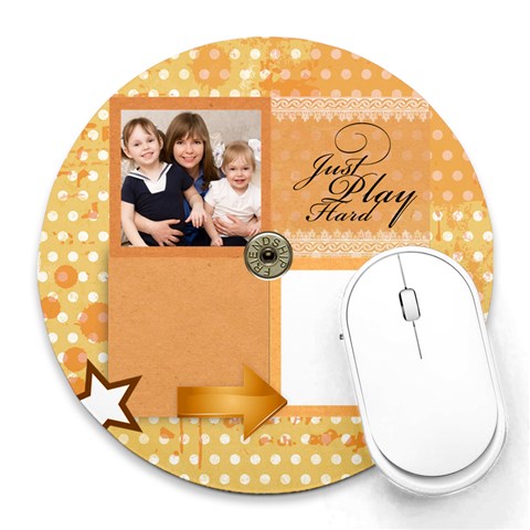 Kids By Joely 8 x8  Round Mousepad - 1