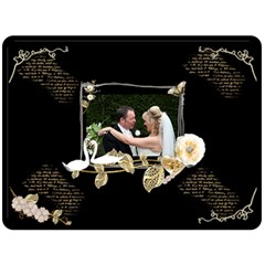 Twin Swans Romantic  Fleece Blanket