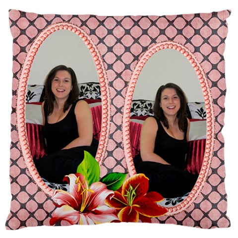 Shades Of Red Large Cushion Case By Deborah Front