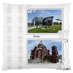 Black and White Large Cushion Case - Large Cushion Case (One Side)