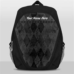 Black/Gray Personalized Name Backpack Rucksack - Backpack Bag