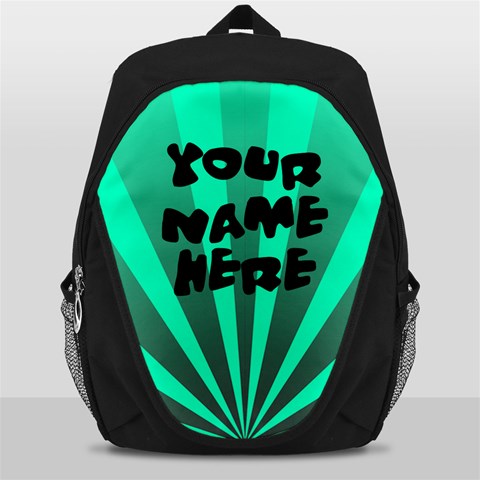 Bright Aqua Personalized Name Backpack Rucksack By Angela Front