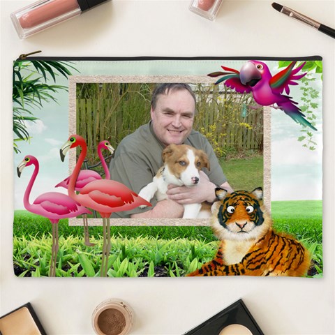 Animal Magic Xxxl Cosmetic Bag By Catvinnat Front