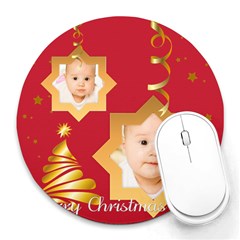 xmas - Collage Round Mousepad