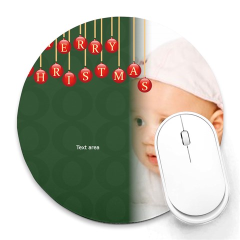 Xmas By Wood Johnson 8 x8  Round Mousepad - 2
