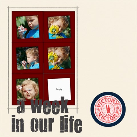A Week In Our Life By Jacob 8 x8  Scrapbook Page - 1
