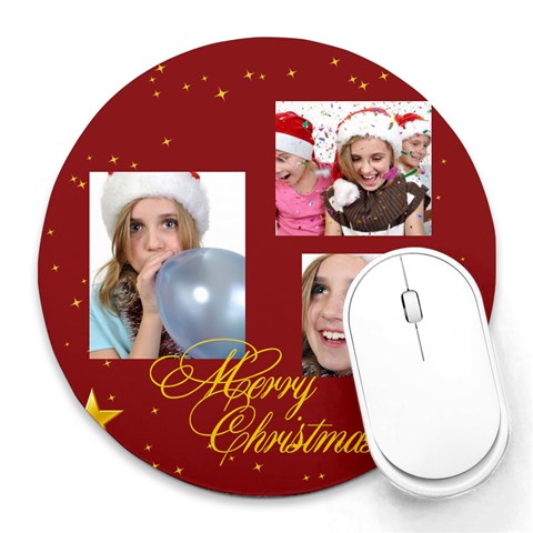 Xmas By M Jan 8 x8  Round Mousepad - 11