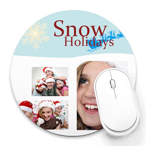 Xmas By M Jan 8 x8  Round Mousepad - 13