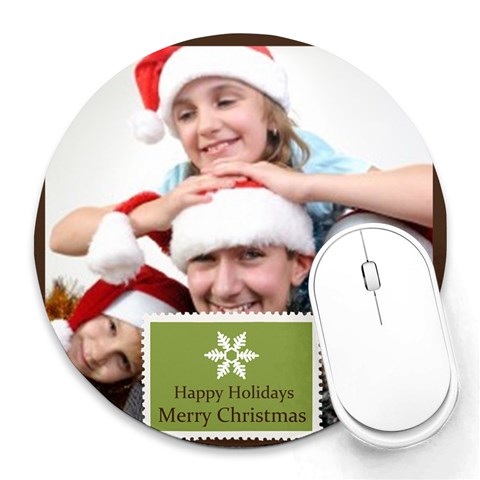 Xmas By M Jan 8 x8  Round Mousepad - 18