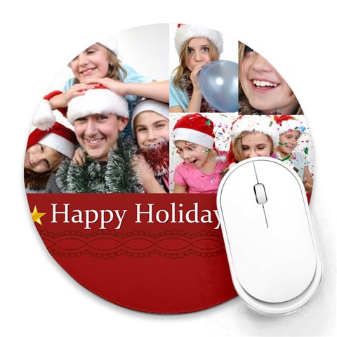 Xmas By M Jan 8 x8  Round Mousepad - 10