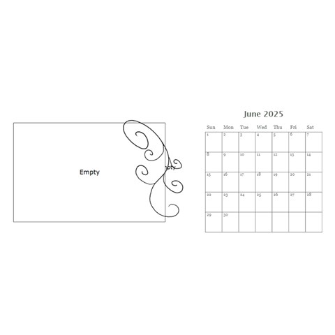 Swirls Desktop Calendar 2025 By Mim Jun 2025