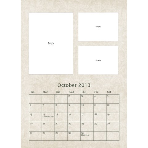 Damask Dream Desktop Calendar 2013 By Mim Oct 2013