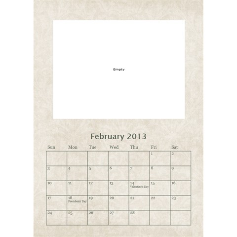 Damask Dream Desktop Calendar 2013 By Mim Feb 2013