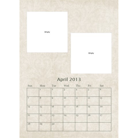 Damask Dream Desktop Calendar 2013 By Mim Apr 2013