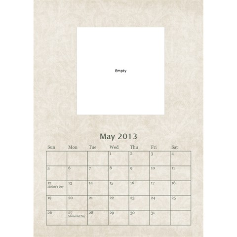 Damask Dream Desktop Calendar 2013 By Mim May 2013