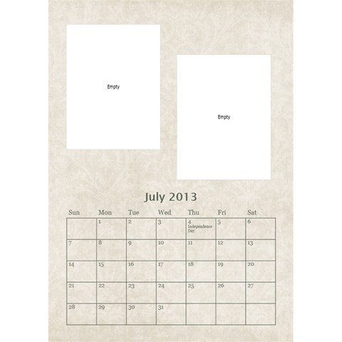 Damask Dream Desktop Calendar 2013 By Mim Jul 2013