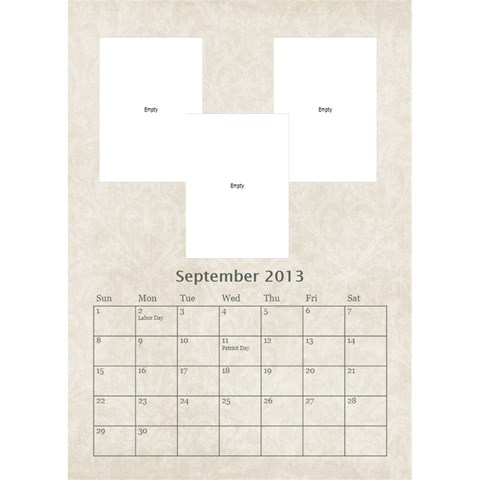 Damask Dream Desktop Calendar 2013 By Mim Sep 2013