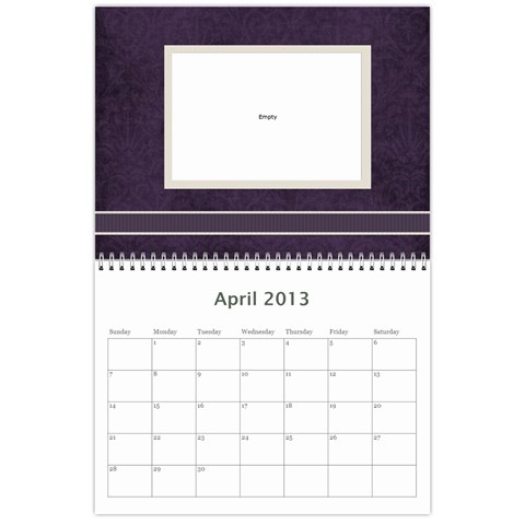 Damask Calendar For 2013 By Mim Apr 2013