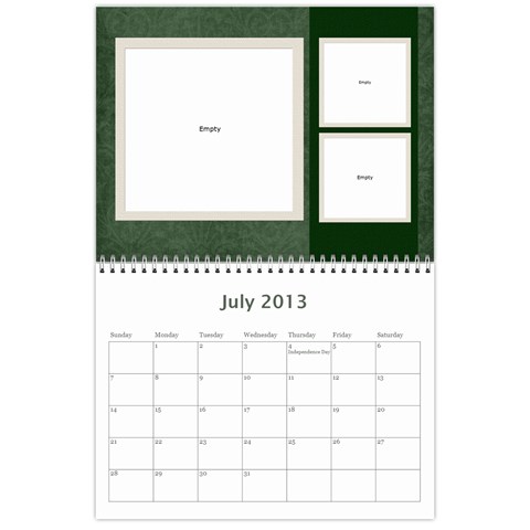 Damask Calendar For 2013 By Mim Jul 2013