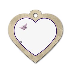 Tabelka za ranica 2 - Dog Tag Heart (Two Sides)