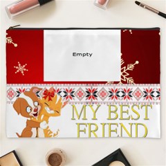 red snowflake cosmetic Bag (XXXL) 2 sides