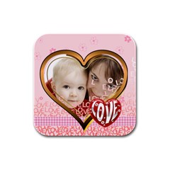 love - Rubber Square Coaster (4 pack) love - Rubber Square Coaster (4 pack)
