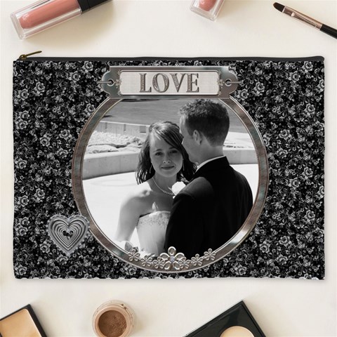 Love Xxxl Cosmetic Bag By Lil Front