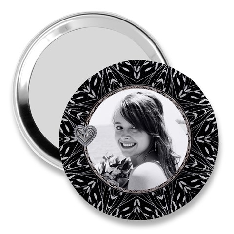 Pretty Black 3  Handbag Mirror By Lil Front