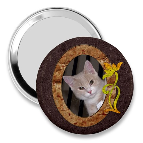 Pretty Brown 3  Handbag Mirror By Lil Front