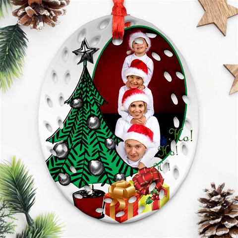 Christmas Filigree Ornament (2 Sided) By Deborah Front