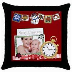xmas - Throw Pillow Case (Black) xmas - Throw Pillow Case (Black)