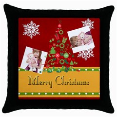 xmas - Throw Pillow Case (Black) xmas - Throw Pillow Case (Black)
