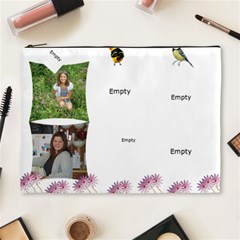 wild flower and Birds Cosmetic Bag (XL) 2 sides wild flower and Birds Cosmetic Bag (XL) 2 sides