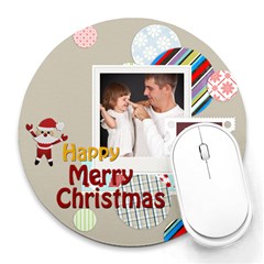 xmas - Collage Round Mousepad