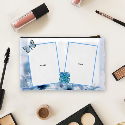 Pearls And Bow Cosmetic Bag By Katie Longbottom Back
