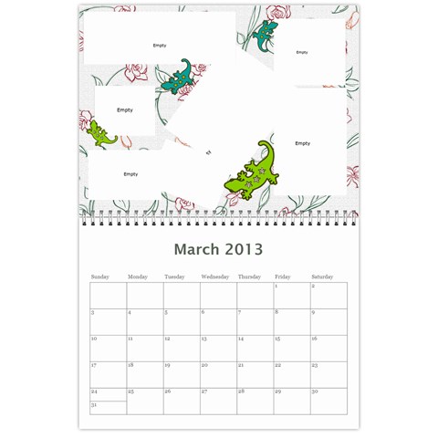 2013 Calendar By Jeri Mar 2013