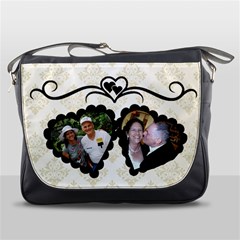 Black and white double heart Messenger Bag Black and white double heart Messenger Bag