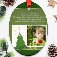 christmas - Oval Ornament (Two Sides)