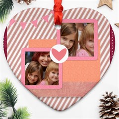 girl - Heart Ornament (Two Sides)