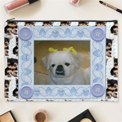 Yorkie Blue Cosmetic Bag (XXXL)