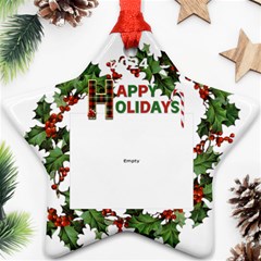 Happy Holidays Star Ornament (1 Sided) - Ornament (Star) Happy Holidays Star Ornament (1 Sided) - Ornament (Star)