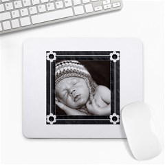 Black Floral Large Mousepad