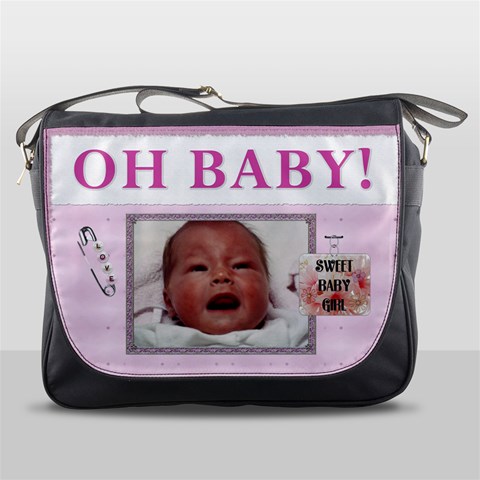 Oh Baby Girl Messenger Bag By Lil Front