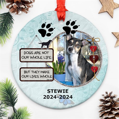 Dog Rememberance Ornament (1 Sided) By Lil Front