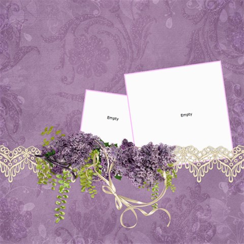 Lavender Dream 8 x8  Scrapbook Page - 1