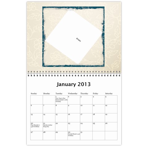 Linder Calendar 2013 By Deborah Hensley Jan 2013