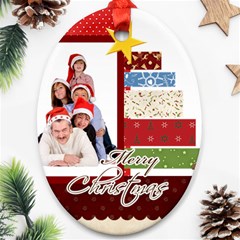 merry christmas - Ornament (Oval)